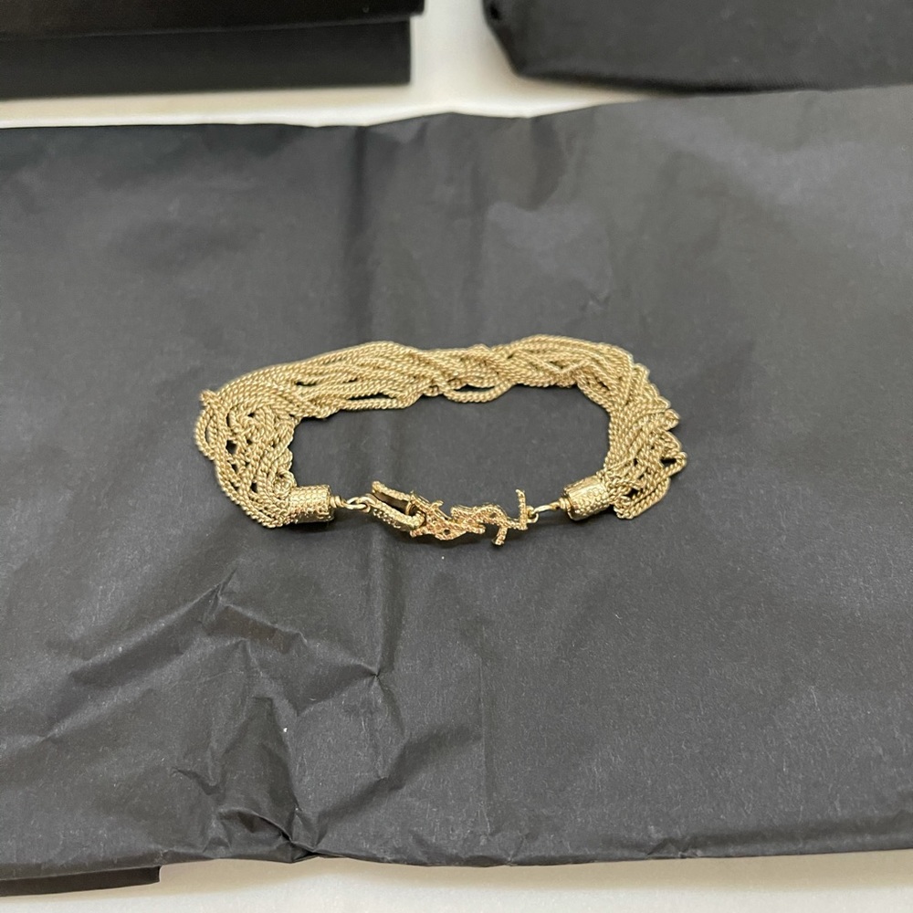 Saint Laurent Loulou twisted chains bracelet